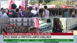 Primera marcha piquetera contra Milei dos detenidos acusados de resistencia a la autoridad [upl. by Clarkson]