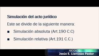 🔳LA NULIDAD ANULABILIDAD Y SIMULACIÓN DEL ACTO JURÍDICO 💻PERÚ 2020 [upl. by Sitof]