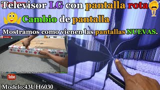 Televisor LG pantalla ROTA la cambiamos y mostramos como vienen nuevas [upl. by Eizzik]