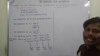 PART2 BCD SUBTRACTION USING 10S COMPLEMENT  BCD SUBTRACTION  BCD  DLD  STLD  10S COMPLEMENT [upl. by Jenette]