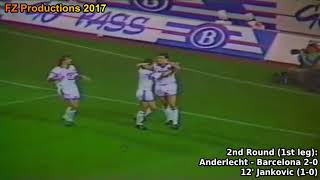 19891990 Cup Winners Cup RSC Anderlecht All Goals Road to the Final [upl. by Nilekcaj]