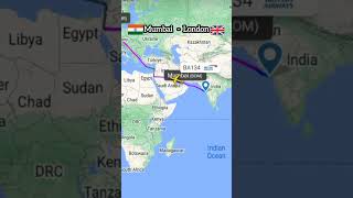 Mumbai to London British Airways Boeing 7878 aviation travel flight liveflightmaps [upl. by Polad]