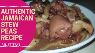 JAMAICAN STEW PEAS RECIPE WITH PIGSTAIL amp BEEF EASY amp DELICIOUS [upl. by Bryn670]