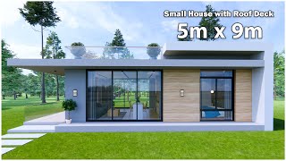 Modern small House  5m x 9m with Roof Deck [upl. by Scheld639]