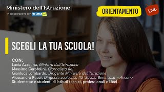 Scegli la tua scuola Live con la Ministra Azzolina per l’orientamento scolastico [upl. by Sukramal853]