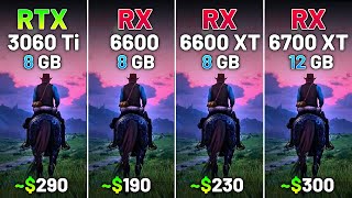 RTX 3060 Ti vs RX 6600 vs RX 6600 XT vs RX 6700 XT  Test in 12 Games in 2024 [upl. by Michaele]