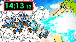 Speedrunning Cuphead  DLC With Mugman Army Using Ex Attack [upl. by Nylyaj]