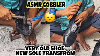 Asmr cobblerGood Cobbler Dirtiest Shoe TransformAsmr Brush sound Ready To Quick Satisfing😴😴Sleep [upl. by Edijabab673]