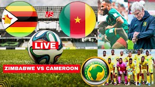 Zimbabwe vs Cameroon Live Stream Africa Afcon Qualifier Football Match Score Lions Highlights Direct [upl. by Sandry]