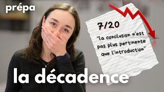 Mes notes en prépa  concours blancs de la décadence  prépa littéraire [upl. by Edalb]