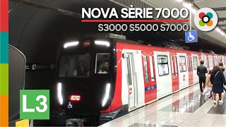 L3 Metro de Barcelona Roquetes Penitents  Nova Sèrie 7000  S3000 S5000 S7000 [upl. by Munster]