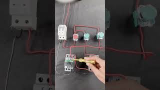 two contactor interlocking and holding electrical electrician ytshorts connection wiring viral [upl. by Johny]