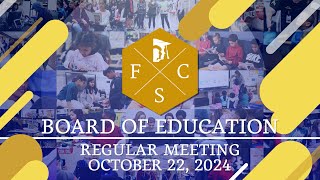 Forsyth County Schools  Board of Education Regular Meeting  October 22 2024 [upl. by Yedorb918]