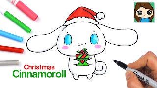 How to Draw Cinnamoroll Christmas Present Easy [upl. by Jaquiss906]