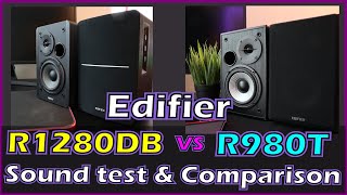 Edifier R1280DB vs R980T Sound test amp Features comparison [upl. by Kennan]