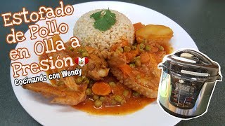 Receta Estofado De Pollo En Olla A Presion Rápido Y Fácil [upl. by Geirk698]