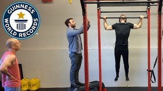 Most pullups in one minute  Guinness World Records [upl. by Walley30]