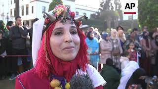 Moroccos Amazigh celebrate new year in Rabat [upl. by Giarc780]