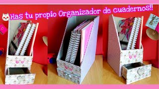 📒ORGANIZADOR DE CUADERNO📚 hecho con carton😃 [upl. by Audras]