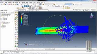 Simulation Abrasive Water Jet in Abaqus [upl. by Mccurdy]