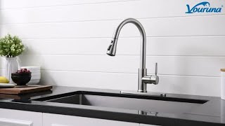 How to install pull out kitchen faucet installation guide for sink mixer tap 2021 [upl. by Asaph]