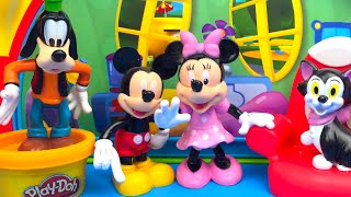 Mickey Mouse Clubhouse part 1 of 6 with Minnie Mouse Goofy Figaro and Playdoh Play [upl. by Methuselah]