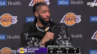 Anthony Davis PostGame Interview  Denver Nuggets vs Los Angeles Lakers [upl. by Lenette]