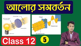 আলোর সমবর্তন  Diffraction And Polarization Of Light Class 12 Part 5 In Bengali  Physical Optics [upl. by Jayne]