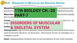 Class 11 BiologyCh20 Part7Disorders of Muscular amp Skeletal systemStudy with Farru [upl. by Cutlor890]