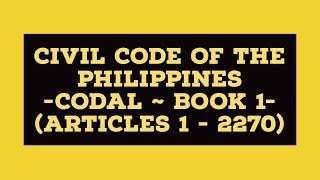 Civil Code of the PH  Codal AUDIOBOOK REVIEWER [upl. by Charmaine]