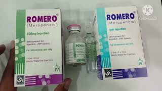 Romero 500mg Injection Uses Romero 1g Injection Uses Romero Injection Side Effects Romero Inj Use [upl. by Nylasoj]