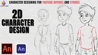 Class 1  How to Draw 2D Character Design in Adobe Animate hindi  learn animation in hindi 2d [upl. by Raila183]