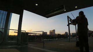 Sunset electric viol performance at Dunwoody MARTA Station  quotSunfallquot by Paul Mercer [upl. by Kolosick]