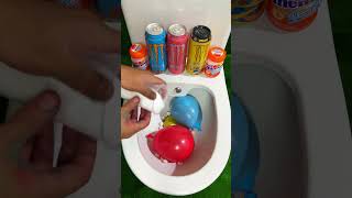 Red Bull  Mentos vs Colorful Balloons  Satisfying ASMR Video shorts experiment [upl. by Solram]