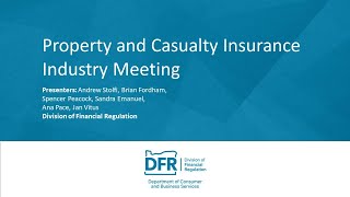 Property and Casualty Insurance Industry Meeting 2021 [upl. by Eizzik832]