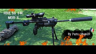 Tactical stock for HDR50 T4E UMAREX  long Barrel  Full Power HDR 50 [upl. by Etnahsal]