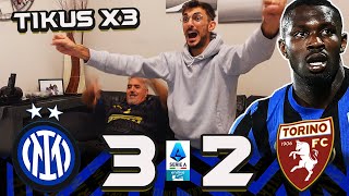 TRIPLETTA DI THURAMMM INTER 32 TORINO  LIVE REACTION TIFOSI INTERISTI  SERIE A 2425  GOL [upl. by Dugas]