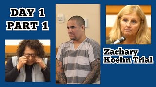 Zachary Koehn Trial DAY 1 PART 1 [upl. by Ainek]