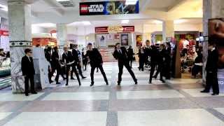 Be Free  Flashmob Men In Black in Khabarovsk [upl. by Tu]