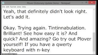 Plover Dictionary Update Demo [upl. by Dotti]