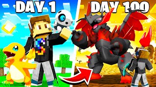 I SPENT 100 DAYS IN FUSION PIXELMON Minecraft Pokemon [upl. by Akirahc729]