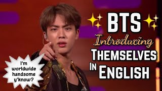 BTS Introducing Themselves In English [upl. by Carmina]