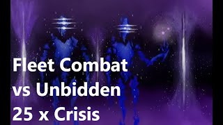 Stellaris Unbidden 25 x Crisis Fleet Combat [upl. by Maram384]