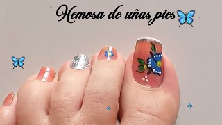 Toenali 🍃🦋Uñas Decoradas  Diseño de uñas para pies♥️ [upl. by Ramed]