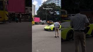 Lamborghini Aventador svj 💚 with crazy 💥🔥in banglore shorts [upl. by Haizek595]