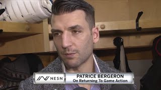 Patrice Bergeron Set To Return For Bruins Monday vs Senators [upl. by Barcus]