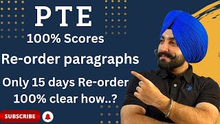 PTE Reading Reorder paragraph how to improve 15 days challenge Reorder paragraph Gurwinder Sir [upl. by Ruon]