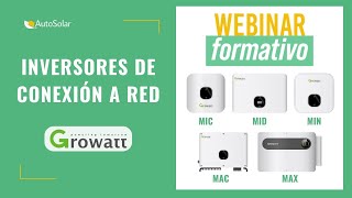 Inversores de conexión a red Growatt  Webinar AutoSolar Perú y Colombia [upl. by Marola]