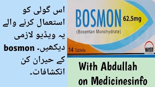 Tab Bosmon 625mg  Bosentan uses  Bosmon uses and side effect [upl. by Ailekahs]