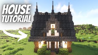 How to build a Deepslate and Calcite Starter House Tutorial  Minecraft 119 [upl. by Elvin511]